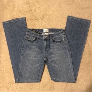 WHBM Low Rise Boot Cut Medium Wash Jeans